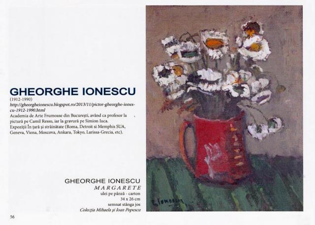 Tablou de GHEORGHE IONESCU reprodus in Albumul - Catalog Buchetul de flori din pictura romaneasca de la M.N. Cotroceni 2015